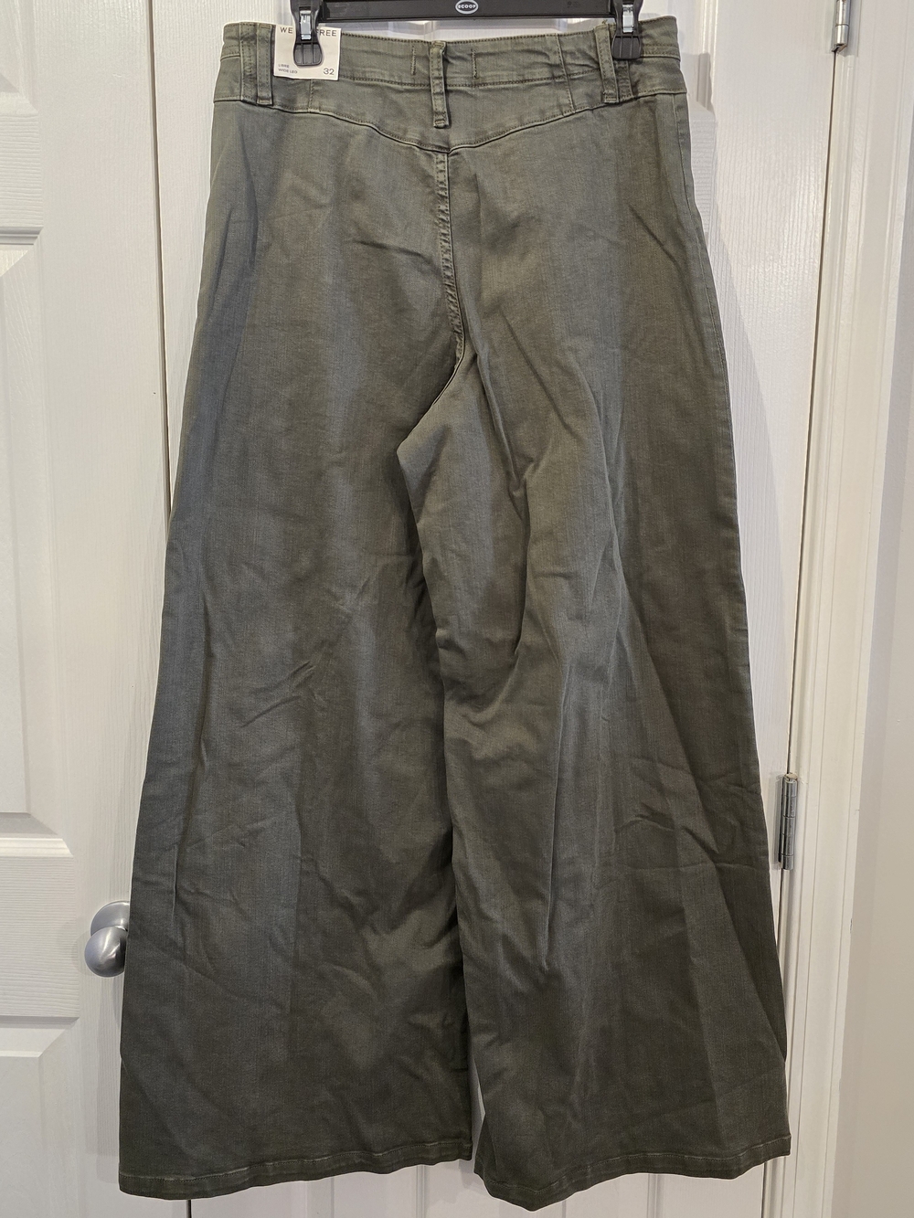 NWT We The Free Libre Wide Leg Olive Green Jeans - 32 - Picture 2 of 4